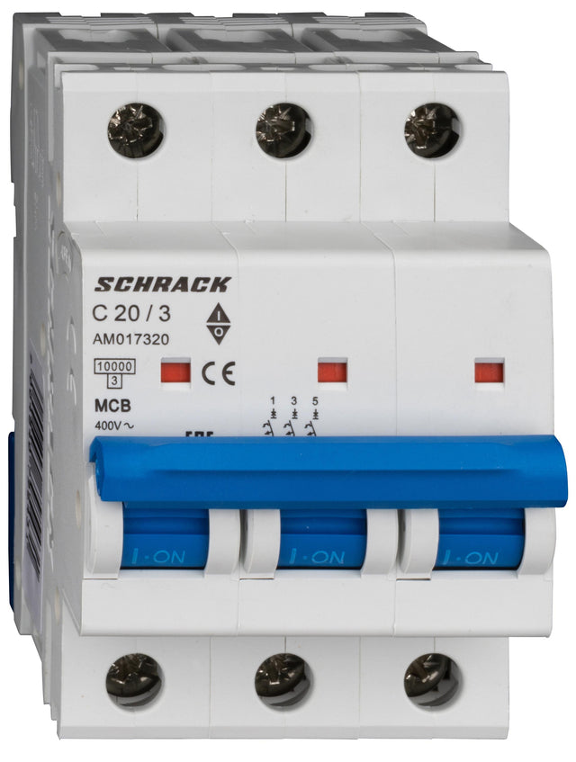 Leitungsschutzschalter AMPARO 10kA, C 20A, 3-polig
