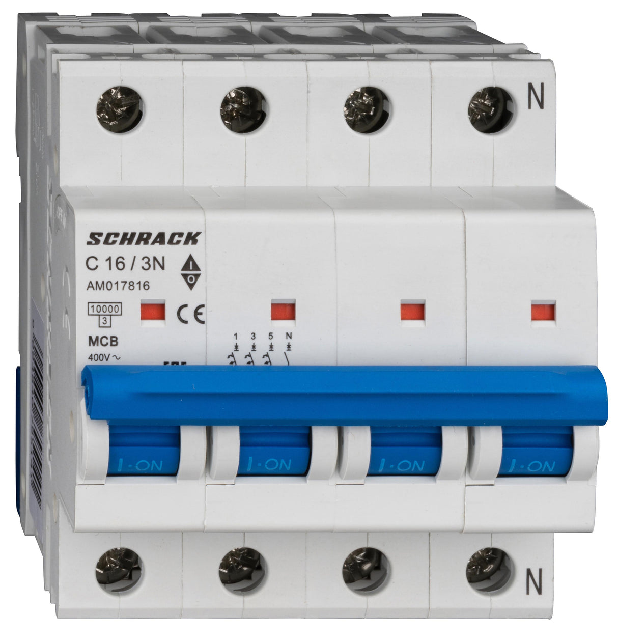 Leitungsschutzschalter AMPARO 10kA, C 16A, 3+N