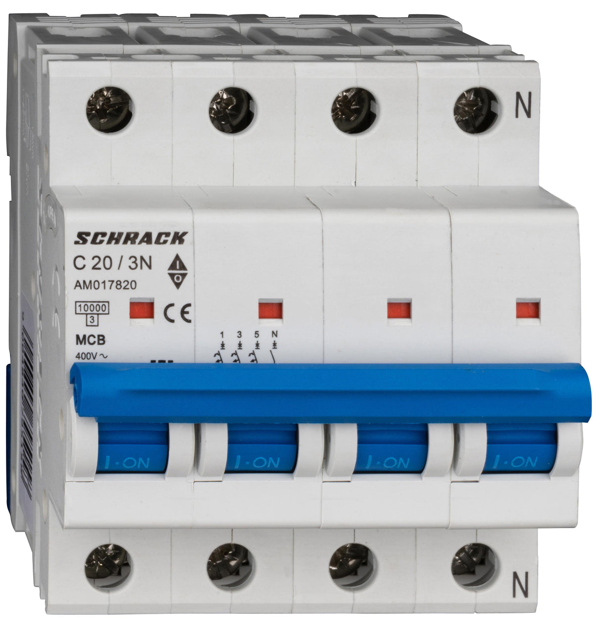 Leitungsschutzschalter AMPARO 10kA, C 20A, 3+N