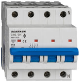 Leitungsschutzschalter AMPARO 10kA, C 50A, 3+N