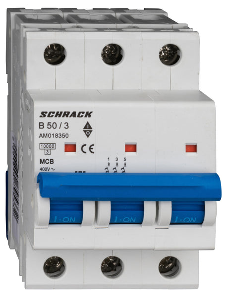 Leitungsschutzschalter AMPARO 10kA, B 50A, 3-polig