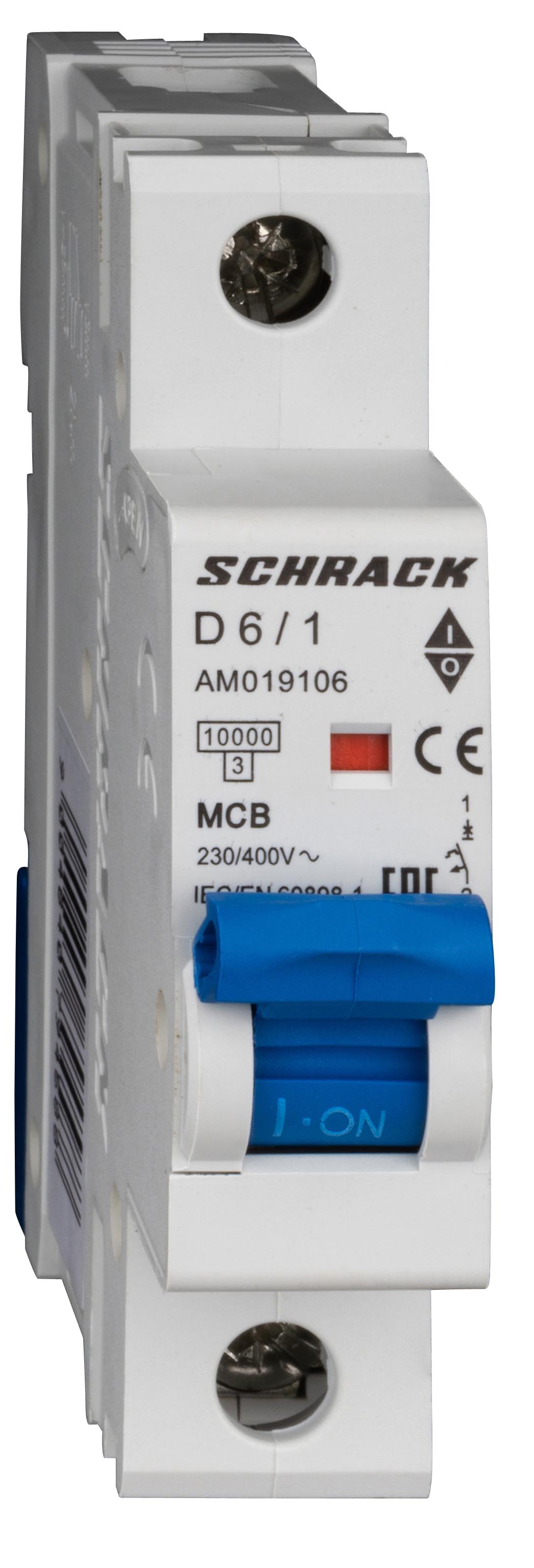 Leitungsschutzschalter AMPARO 10kA, D 6A, 1-polig
