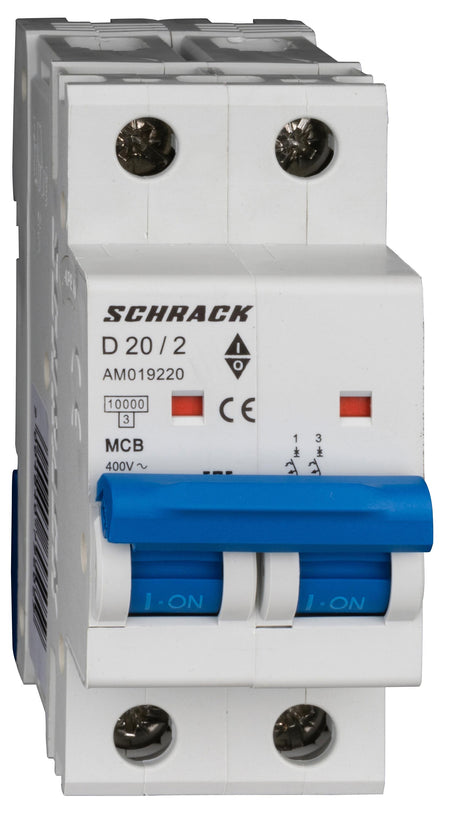 Leitungsschutzschalter AMPARO 10kA, D 20A, 2-polig