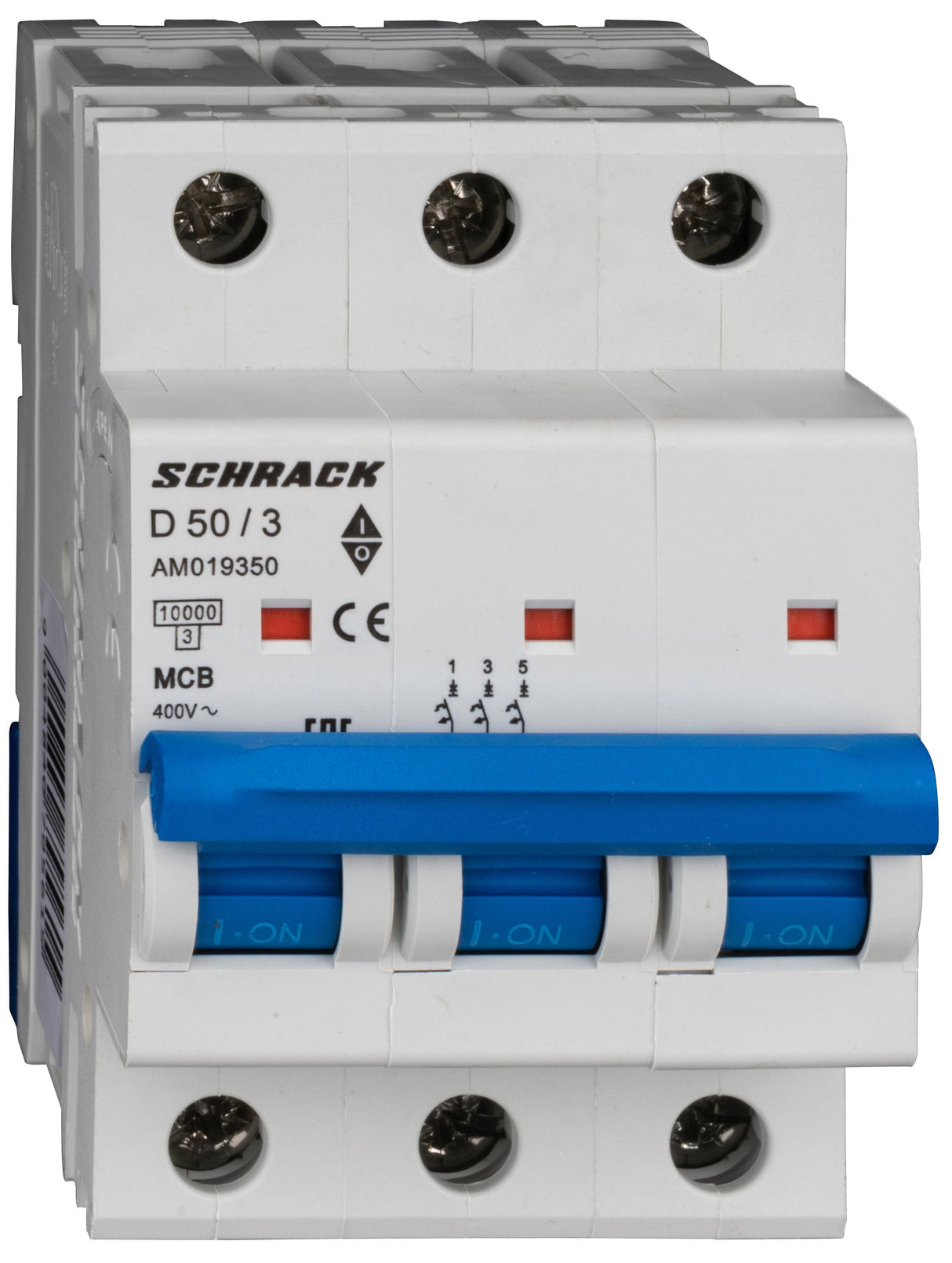 Leitungsschutzschalter AMPARO 10kA, D 50A, 3-polig