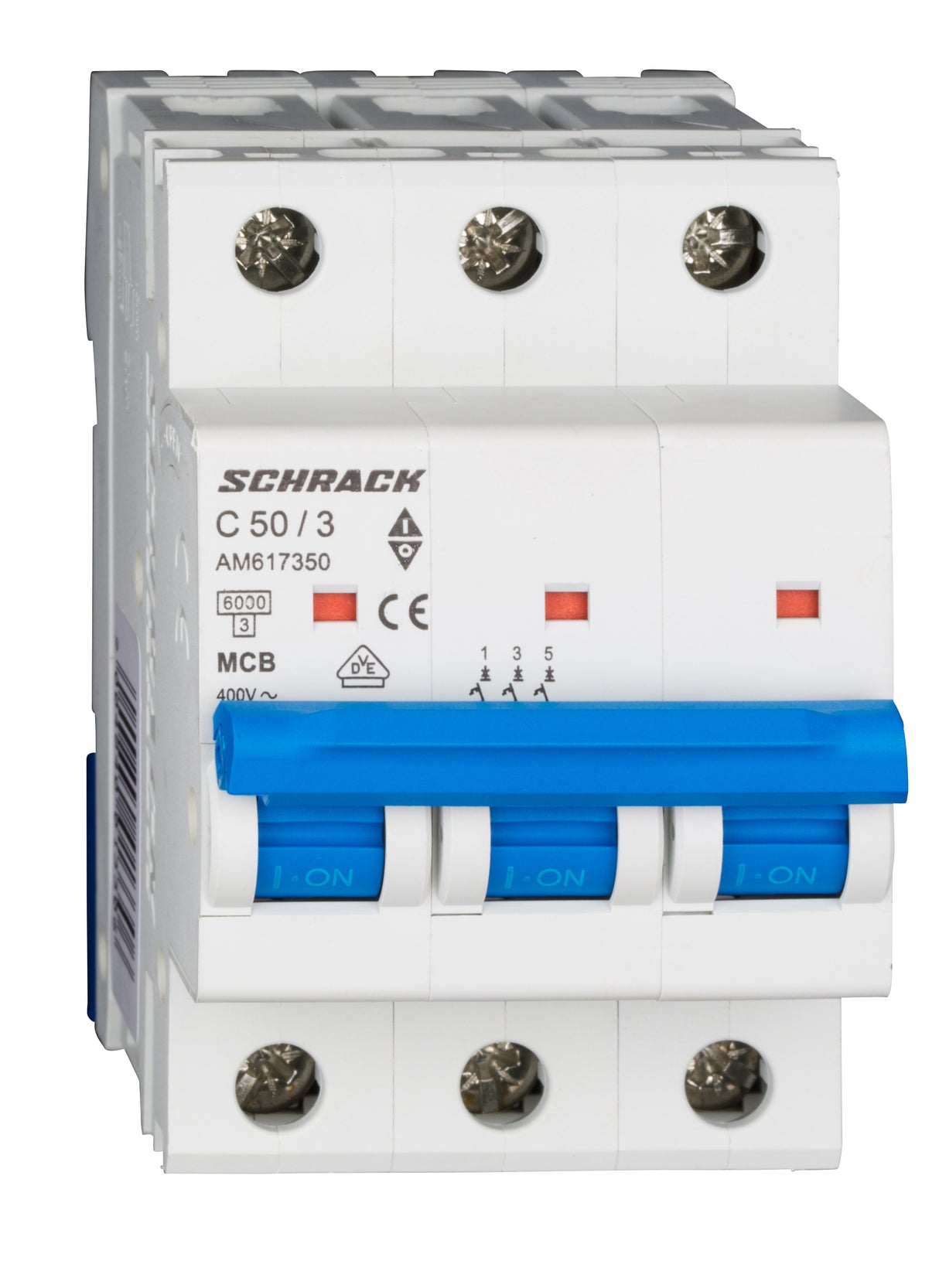 Leitungsschutzschalter AMPARO 6kA, C 50A, 3-polig