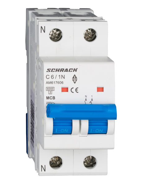 Foto: Leitungsschutzschalter AMPARO 6kA, C 6A, 1+N