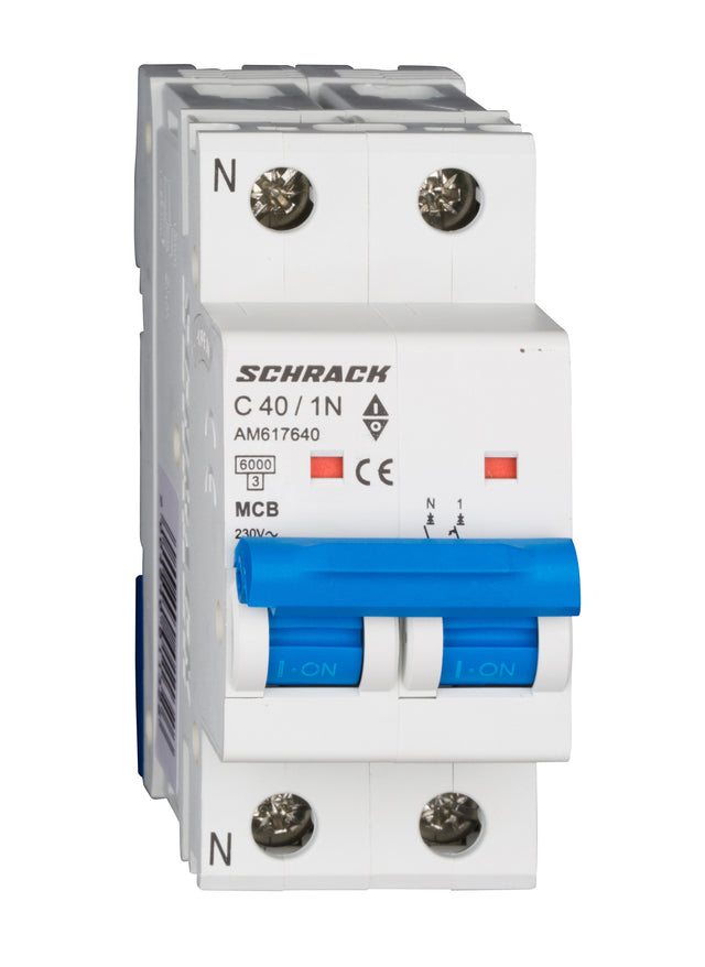 Foto: Leitungsschutzschalter AMPARO 6kA, C 40A, 1+N