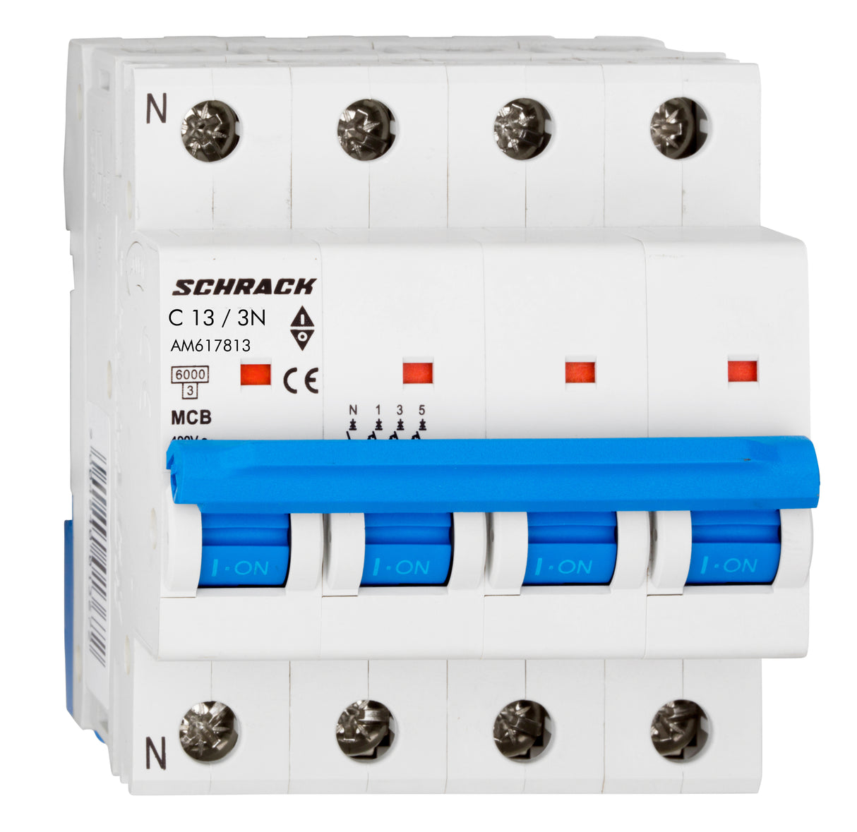 Leitungsschutzschalter AMPARO 6kA, C 13A, 3+N