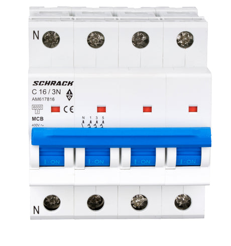 Leitungsschutzschalter AMPARO 6kA, C 16A, 3+N