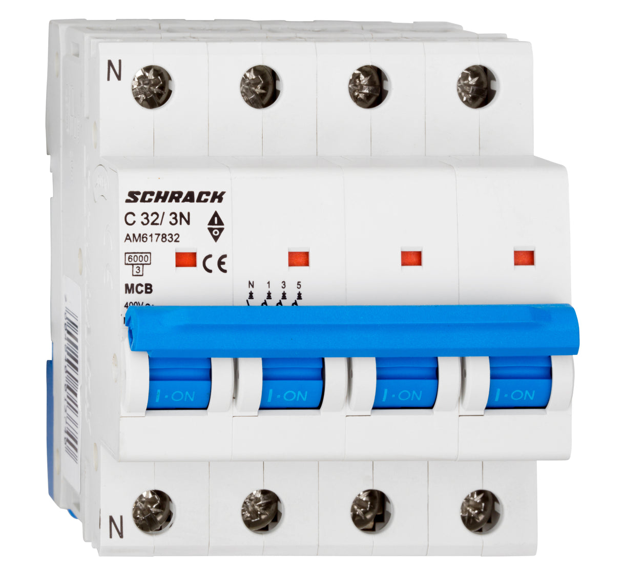 Leitungsschutzschalter AMPARO 6kA, C 32A, 3+N