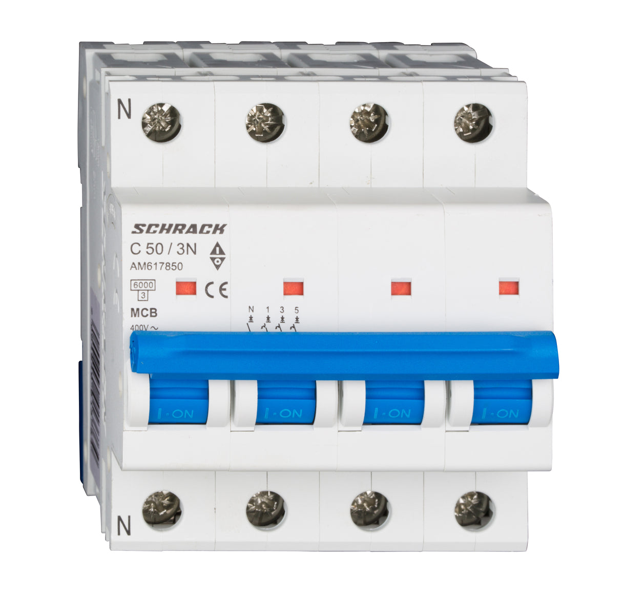 Leitungsschutzschalter AMPARO 6kA, C 50A, 3+N