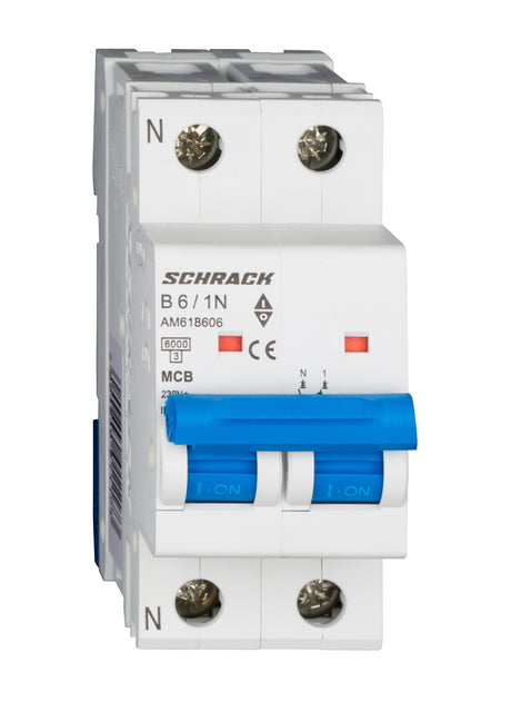Foto: Leitungsschutzschalter AMPARO 6kA, B 6A, 1+N