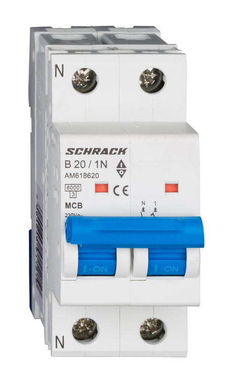 Foto: Leitungsschutzschalter AMPARO 6kA, B 20A, 1+N