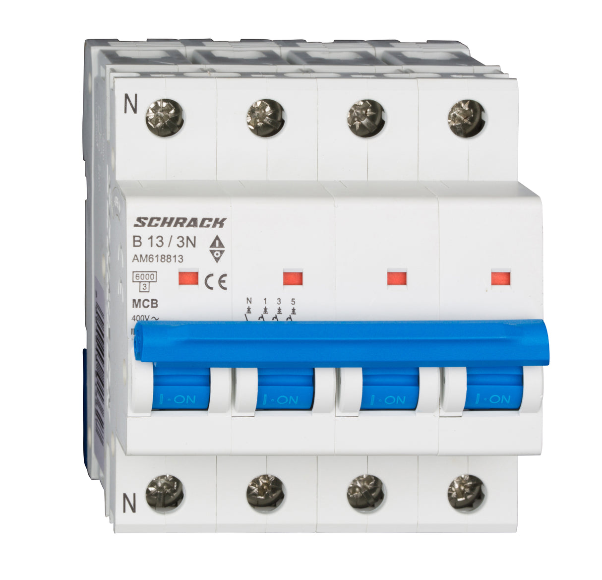 Leitungsschutzschalter AMPARO 6kA, B 13A, 3+N