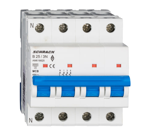 Foto: Leitungsschutzschalter AMPARO 6kA, B 25A, 3+N