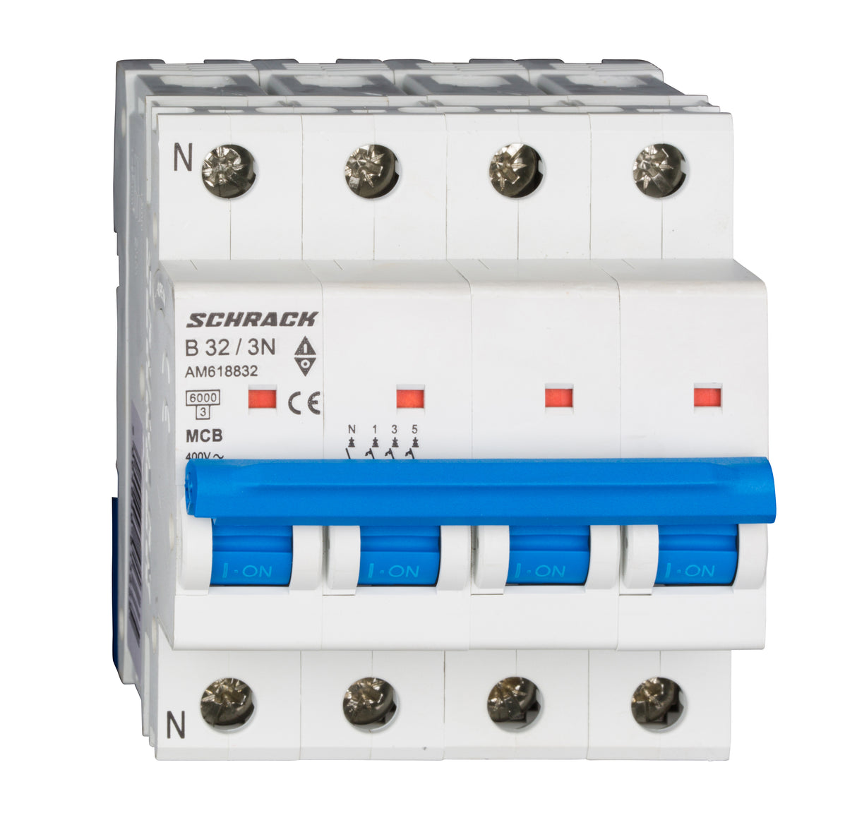 Leitungsschutzschalter AMPARO 6kA, B 32A, 3+N