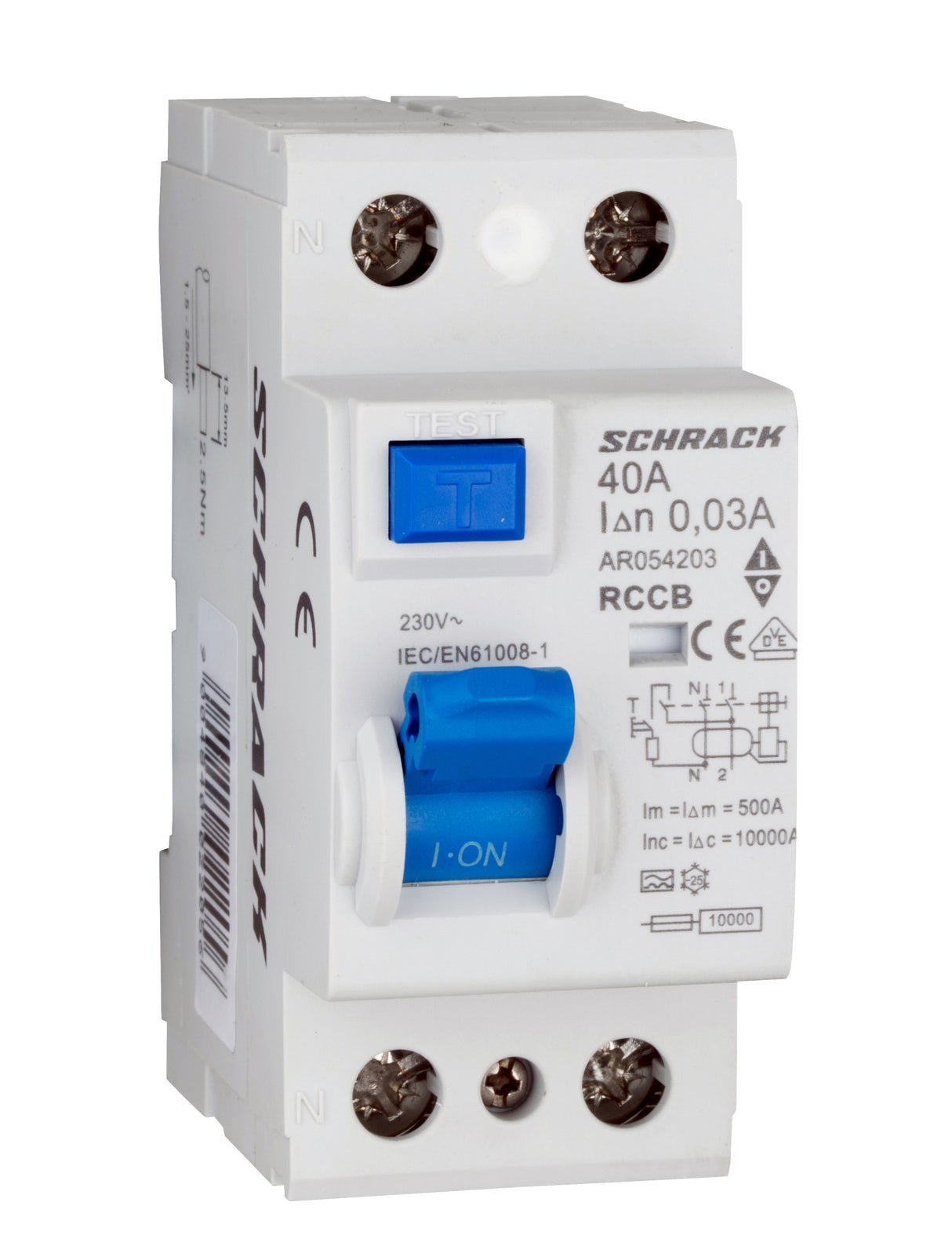 FI-Schutzschalter AMPARO 10kA, 40A, 2-polig, 30mA, Typ A