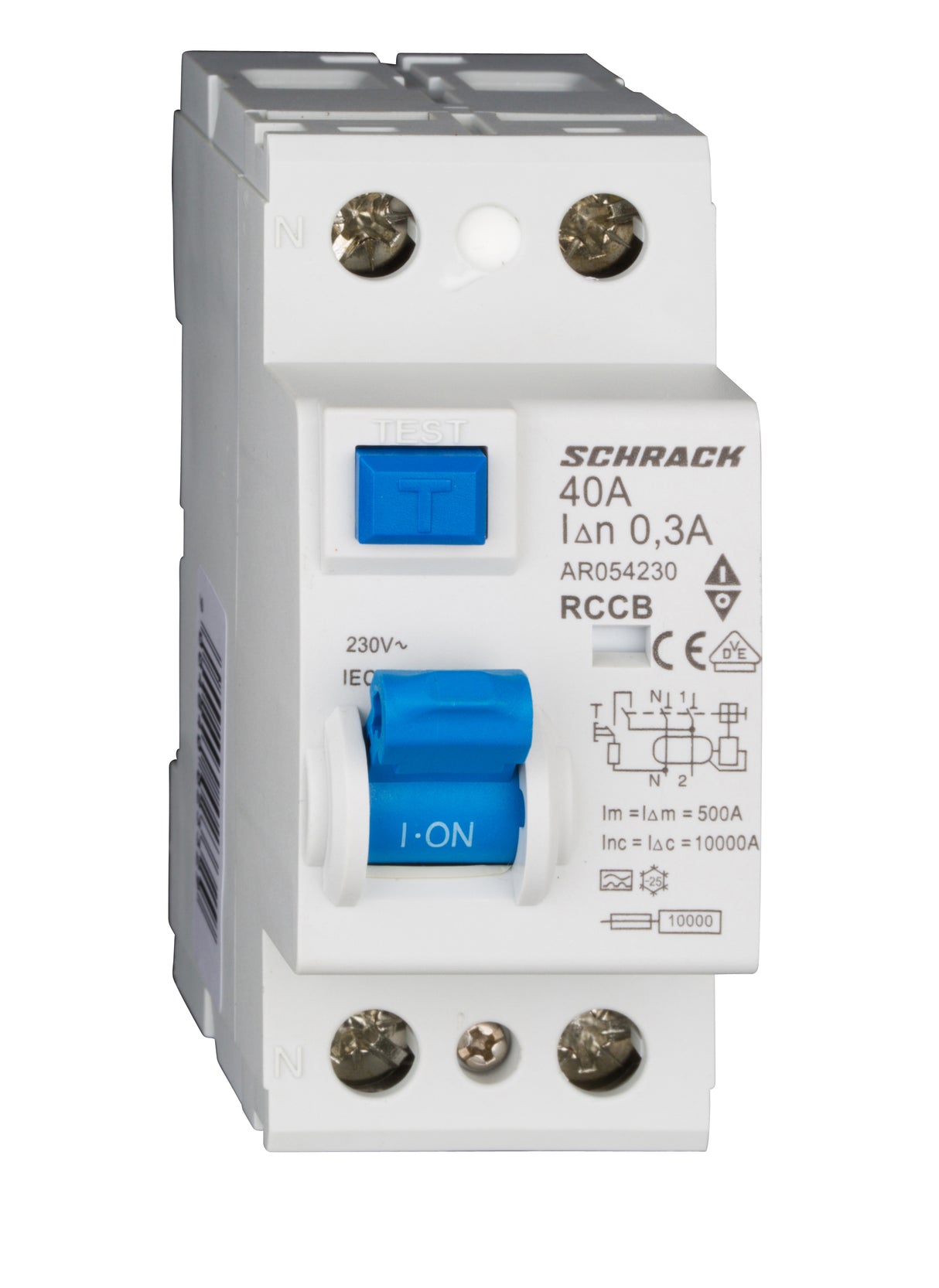 FI-Schutzschalter AMPARO 10kA, 40A, 2-polig, 300mA, Typ A