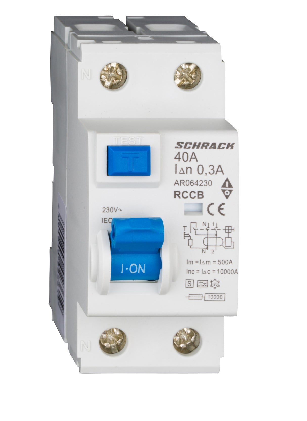 FI-Schutzschalter AMPARO 10kA, 40A, 2-polig, 300mA, S