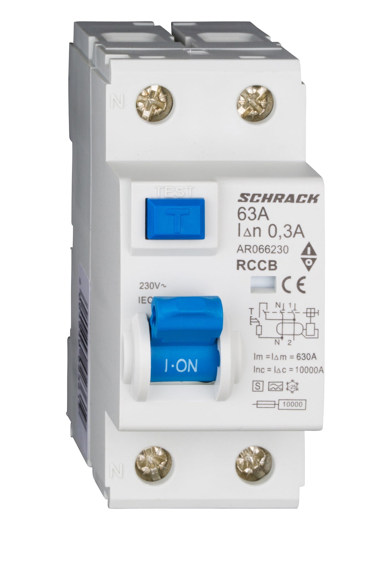 FI-Schutzschalter AMPARO 10kA, 63A, 2-polig, 300mA, S
