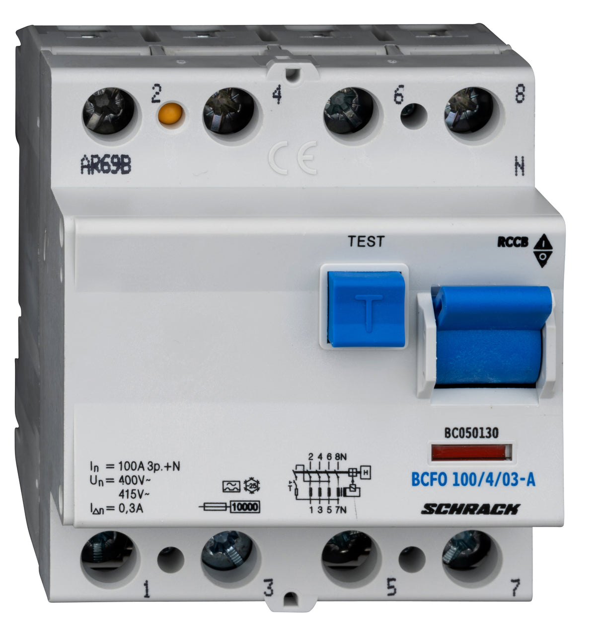 FI-Schalter, 100A, 4-polig, 300mA, Typ A (Puls)