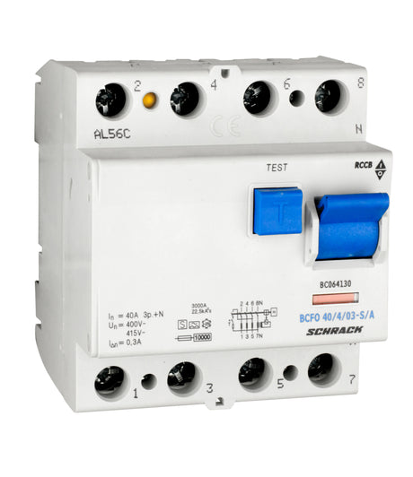 Foto: FI-Schalter, 40A, 4-polig, 300mA, Bauart S, Typ A (Puls)