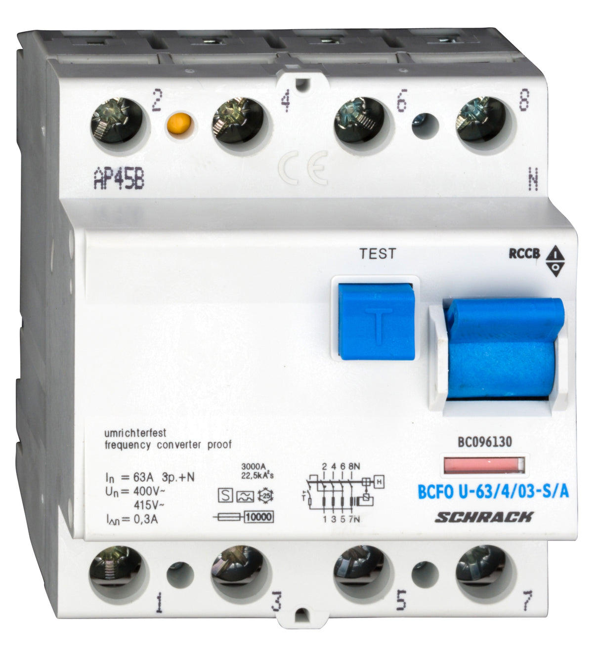 FI-Schalter, FU fest, 63A, 4-polig, 300mA, Bauart S, Typ A