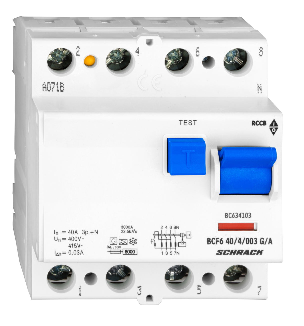 FI-Schalter, 40A, 4-polig, 30mA, Bauart G, Typ A(Puls), 6kA