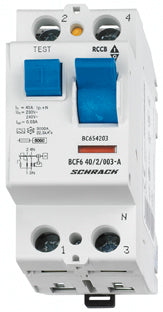 Foto: FI-Schalter 40A, 2-polig, 300mA, Typ A (Puls), 6kA