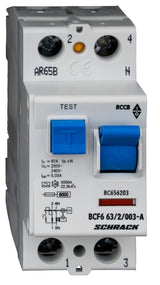 Foto: FI-Schalter 63A, 2-polig, 30mA, Typ A (Puls), 6kA