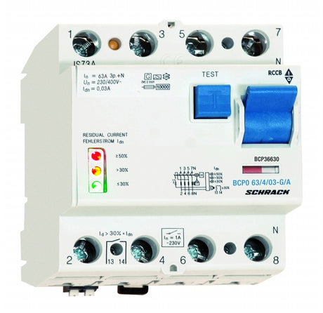 Foto: PRIORI FI-Schalter 63A, 4-polig, 300mA, vsf, Bauart G, Typ A