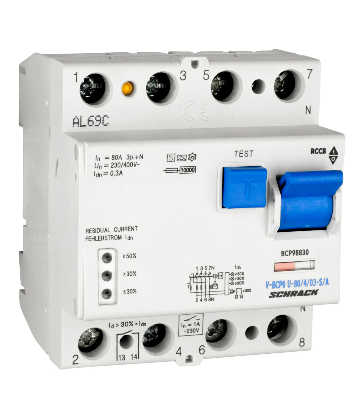 PRIORI FI-Schalter 80A, 4-polig,300mA,vsf, S, Typ A, FU-fest