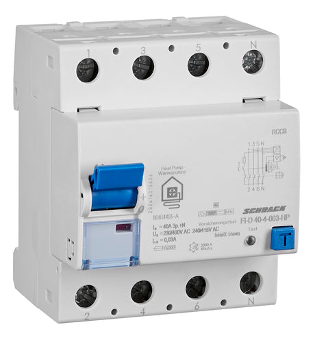 Allstromsensitiver FI-Schalter 40A,4-polig,30mA, Typ B, WP