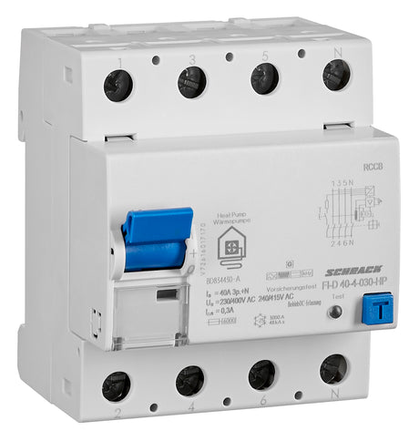 Allstromsensitiver FI-Schalter 40A,4-polig,300mA,Typ B, WP