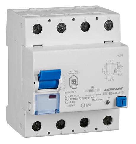 Allstromsensitiver FI-Schalter 63A,4-polig,30mA,Typ B, WP