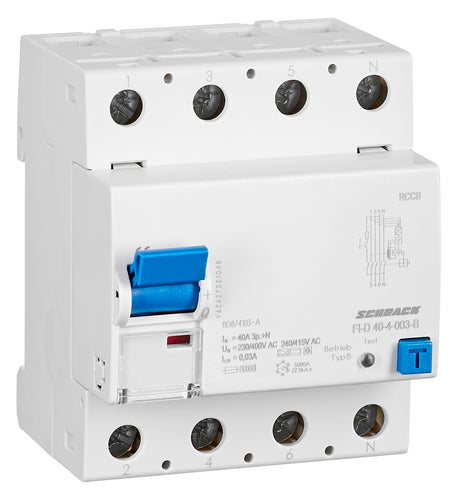Foto: Allstromsensitiver FI-Schalter 40A,4-polig,30mA, Typ B(fq),G