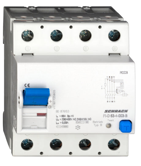 Foto: Allstromsensitiver FI-Schalter 63A,4-polig,30mA,Typ B (fq),G