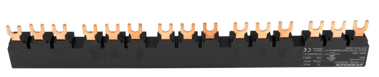 Verschienung für 5xBE5 45mm Gabel UL zertifiziert