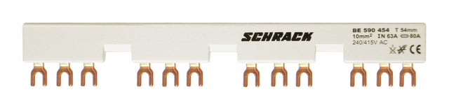 Verschienung für 4xBE5+Hilfskontakt 54mm Gabel 63A