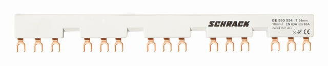Verschienung für 5xBE5+Hilfskontakt 54mm Gabel 63A