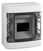 Foto: Aufputzverteiler 1-reihig, 6TE, IP65, transparente Tür