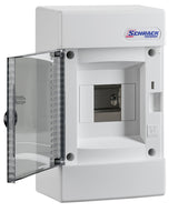 Foto: AP-Wohnungsverteiler 1-reihig, 4TE, IP40, transparente Tür