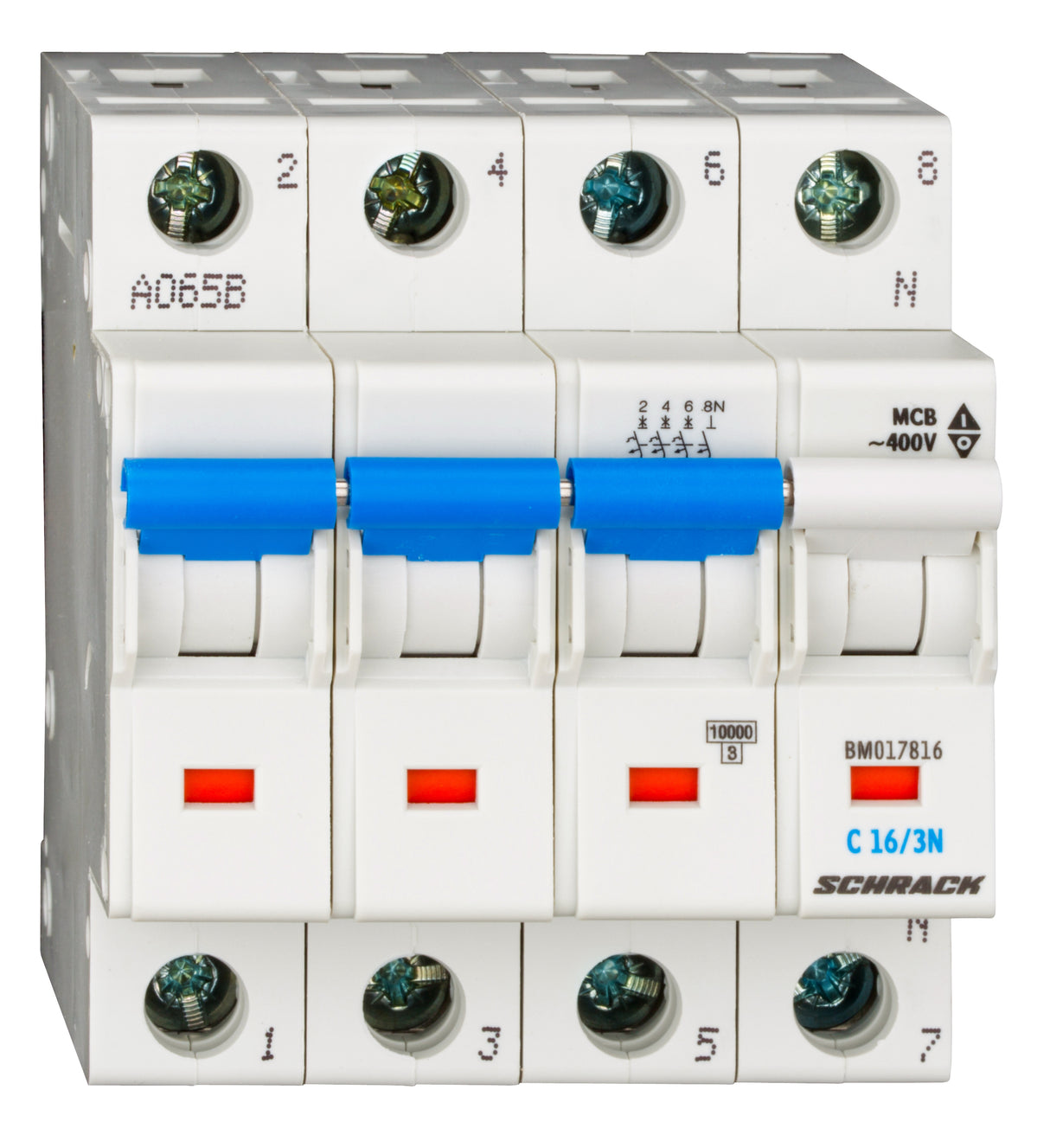 Sicherungsautomat, Kennlinie C, 16A, 3+N, 10kA