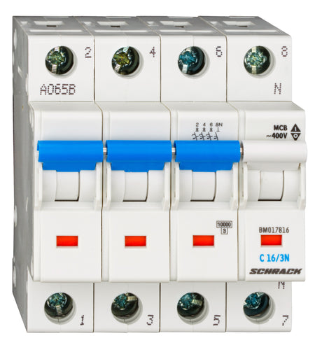 Sicherungsautomat, Kennlinie C, 16A, 3+N, 10kA