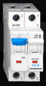 Sicherungsautomat, Kennlinie B, 50A, 1-polig+N, 10kA