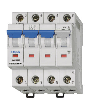 Sicherungsautomat, Kennlinie B, 10A, 3+N, 10kA