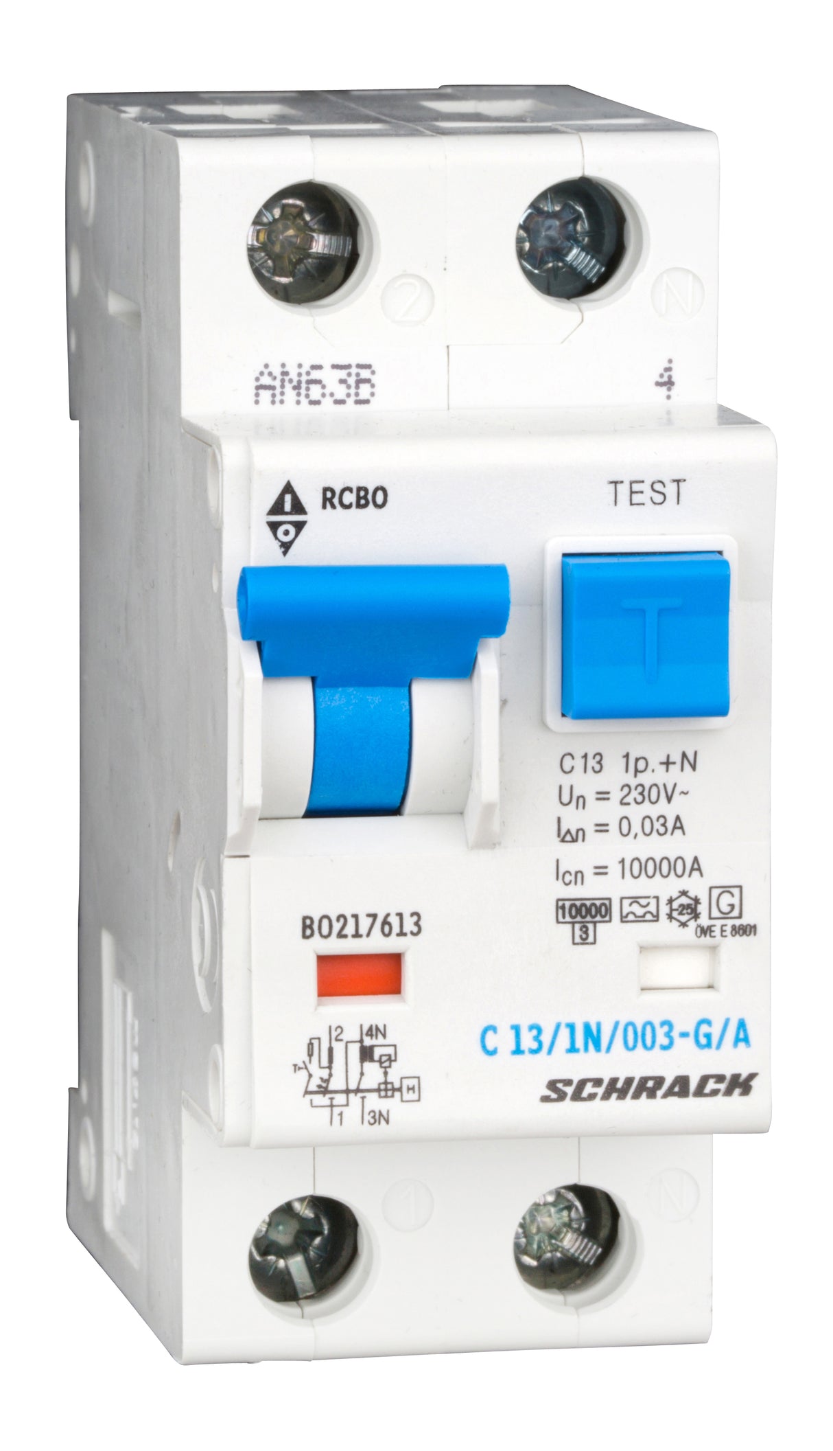 FI/LS-Schalter,Kennl. C, 13A, 30mA, 1+N, Bauart G, Typ A