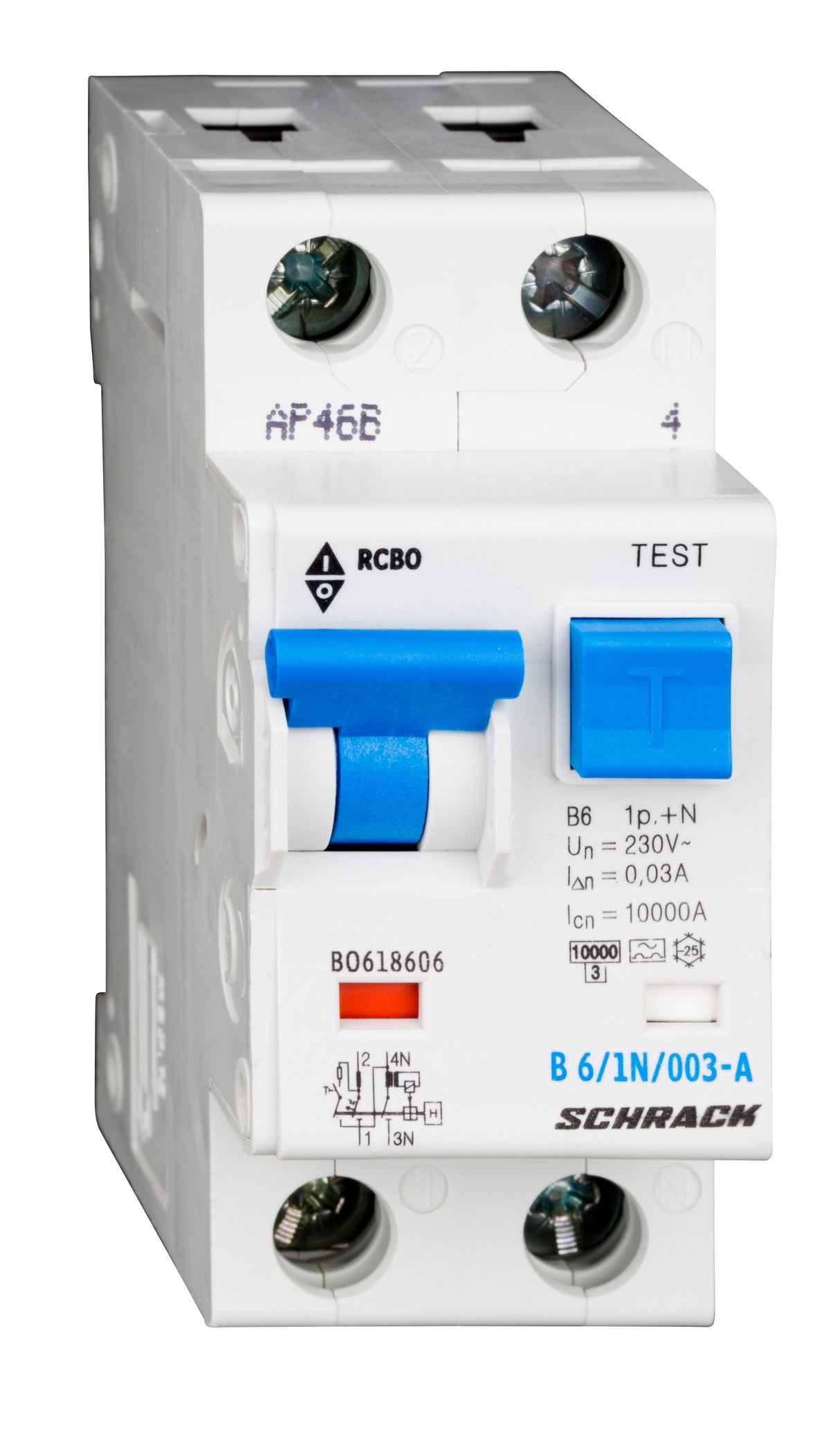 FI/LS-Schalter, Kennlinie B, 6A, 30mA, 1+N, Typ A