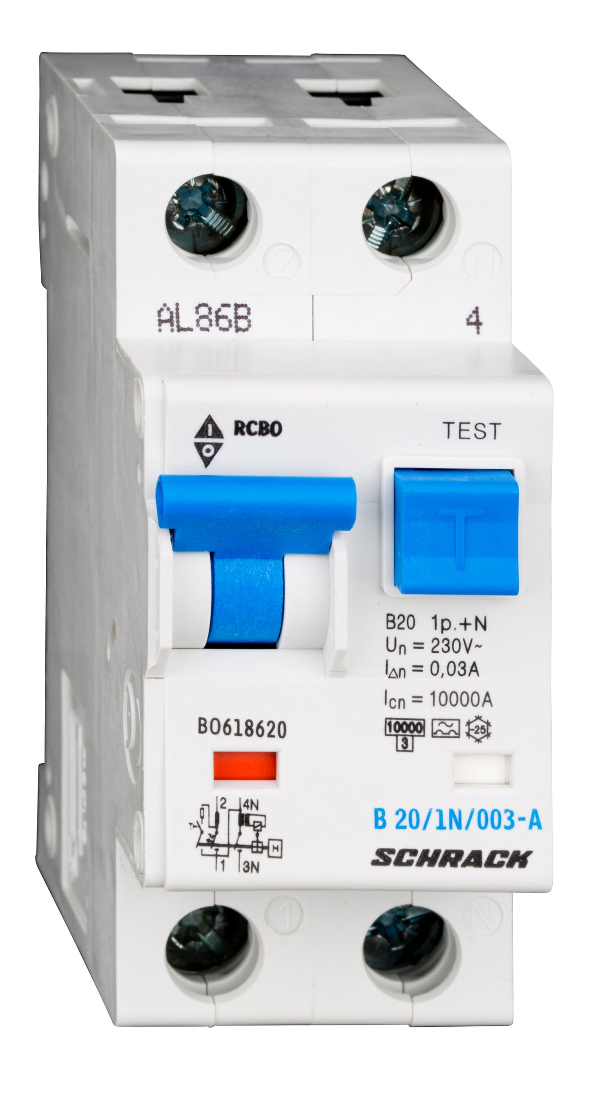 FI/LS-Schalter, Kennlinie B, 20A, 30mA, 1+N, Typ A