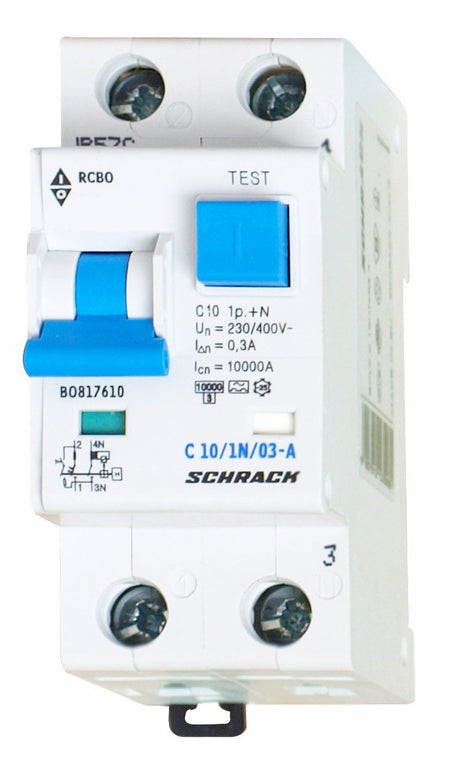 Foto: FI/LS-Schalter, Kennlinie C, 10A, 300mA, 1+N, Typ A